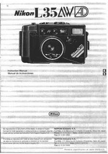 Nikon L 35 AWAD manual. Camera Instructions.